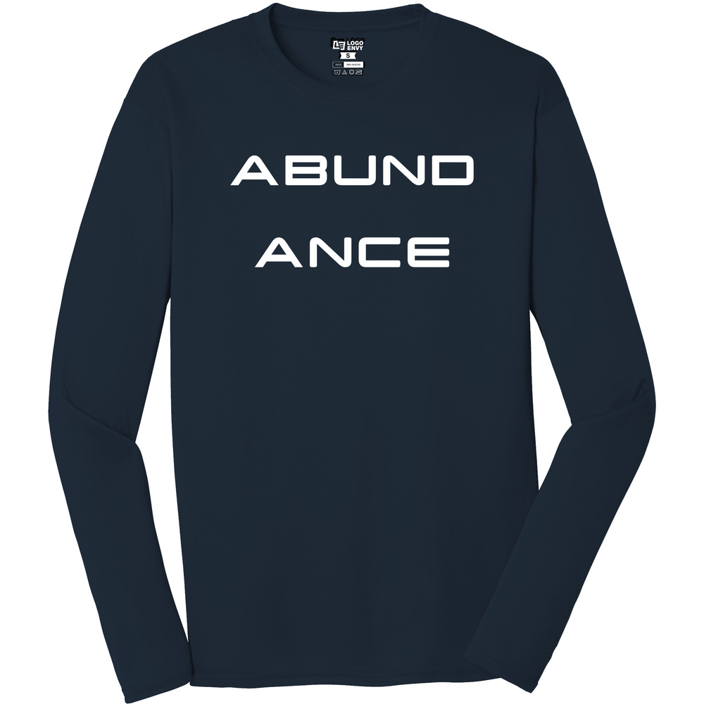 Abundance - Stacked - Performance Long Sleeve Tee